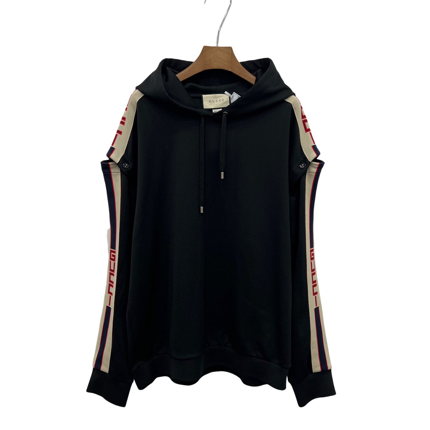 95新 GUCCI/古驰 拼接侧边logo帽衫 M码/95新/公价7800 小瑕疵