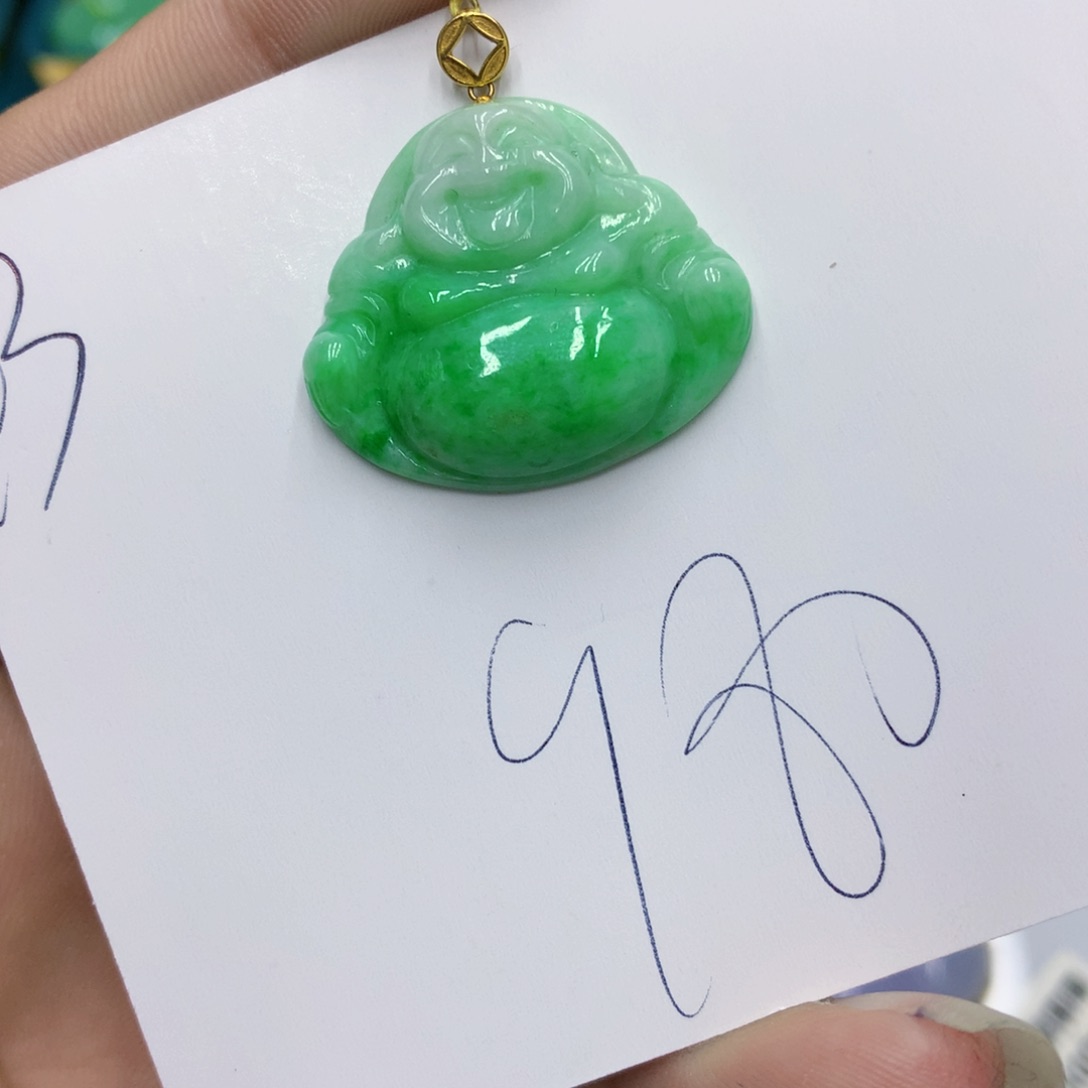 翡翠颈饰18K金镶嵌翡翠111111111