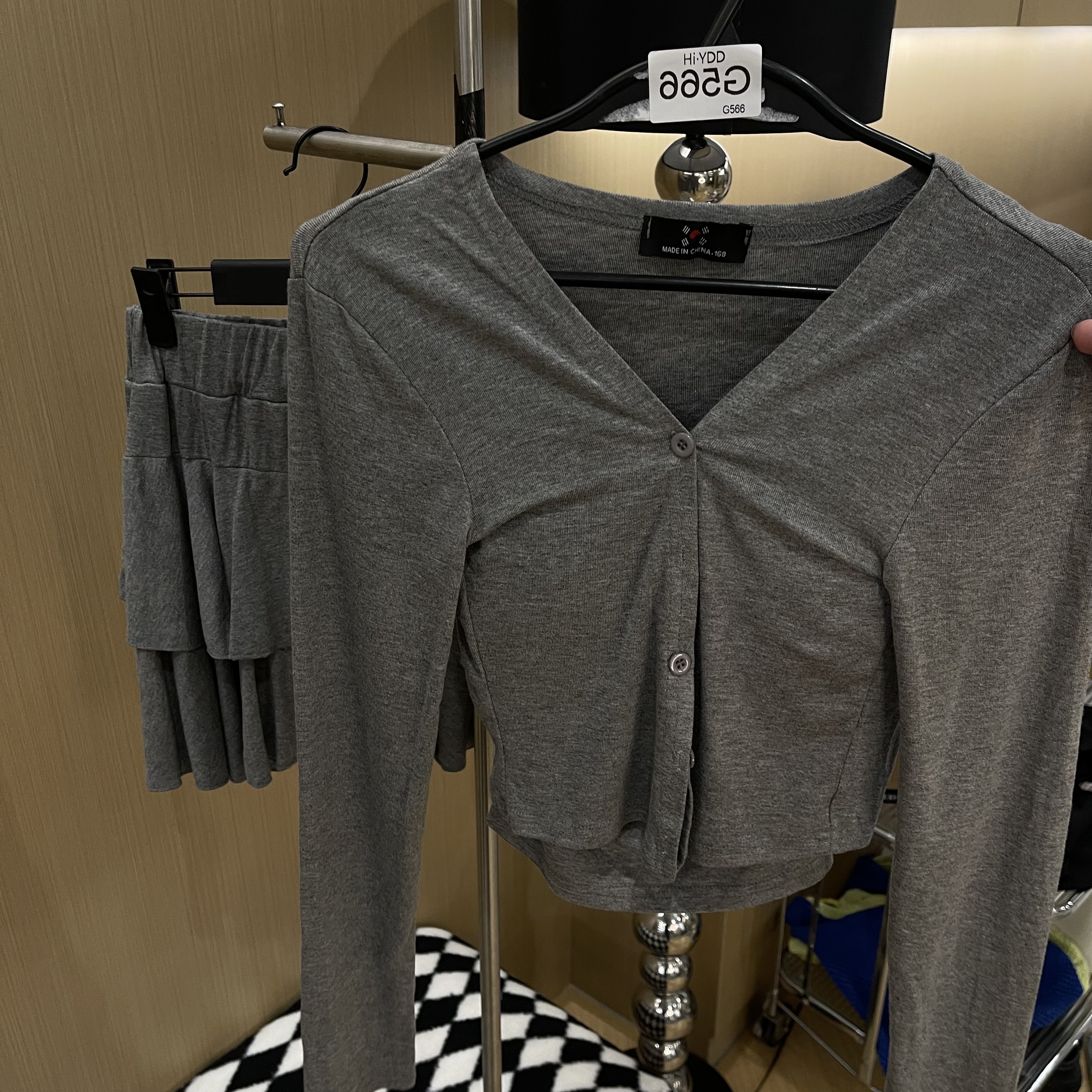 YDD•「G566」新款简约时尚潮流休闲设计师百搭套装