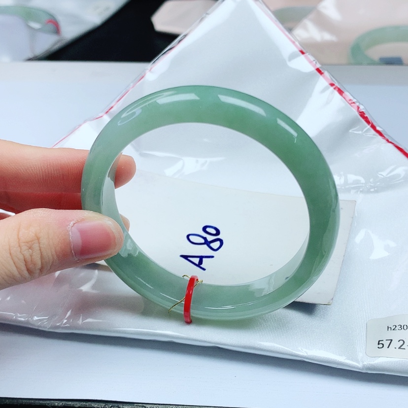 【闪购商品】翡翠手镯未镶嵌天然缅甸a货手镯57+