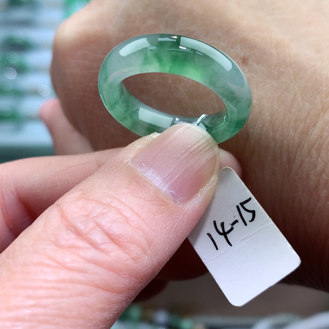 未镶嵌戒指翡翠14-15号