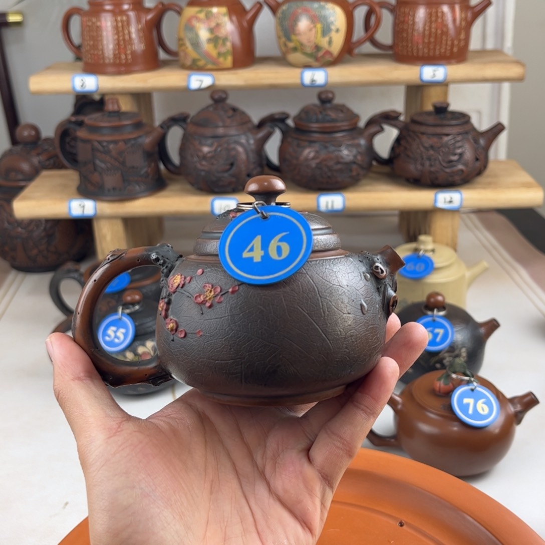 壶220cc 建水紫陶全手工制作，老匠人精工制作