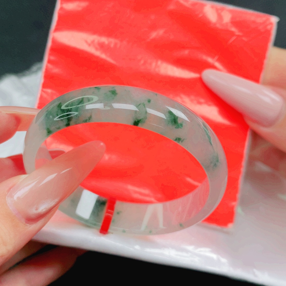 翡翠未镶嵌手镯48.49