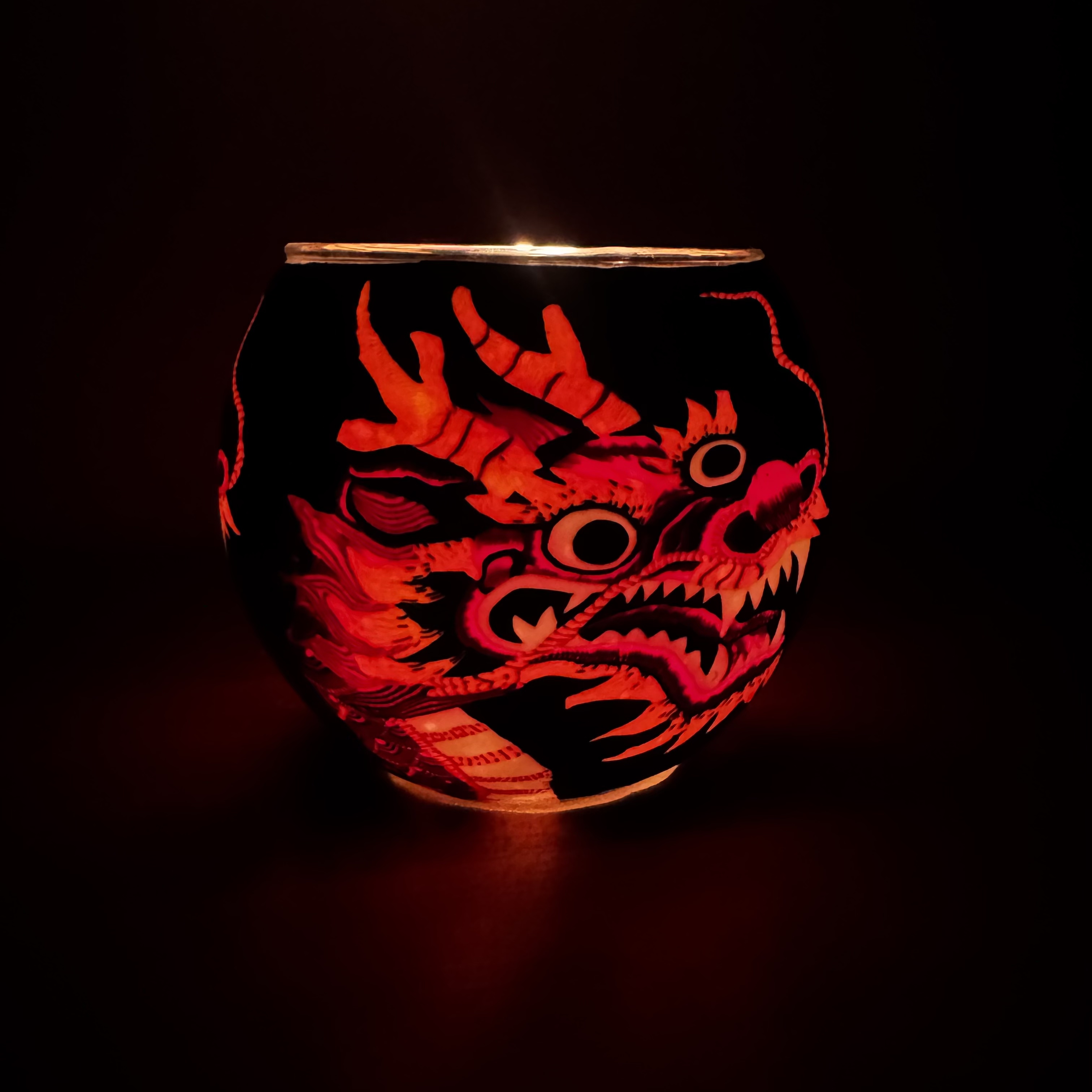 手工软陶中国龙蜡烛杯艺术氛围灯创意香薰烛台家居装饰