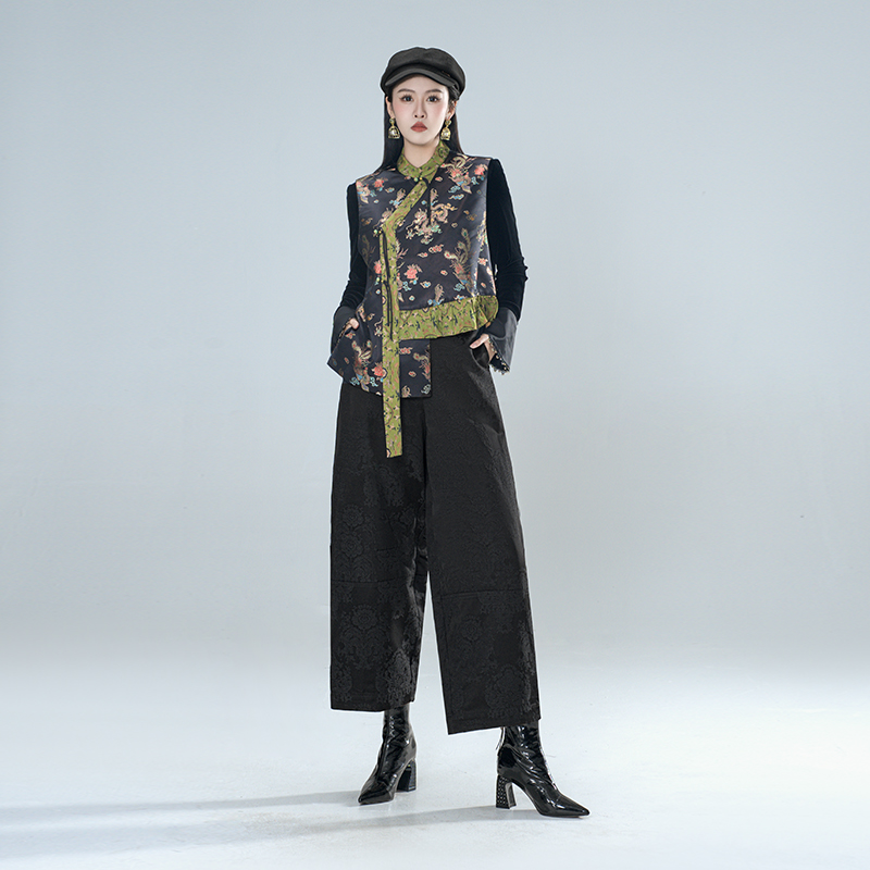 秋冬时尚慵懒风简约气质高级感禅意百搭女士灯笼裤--61484