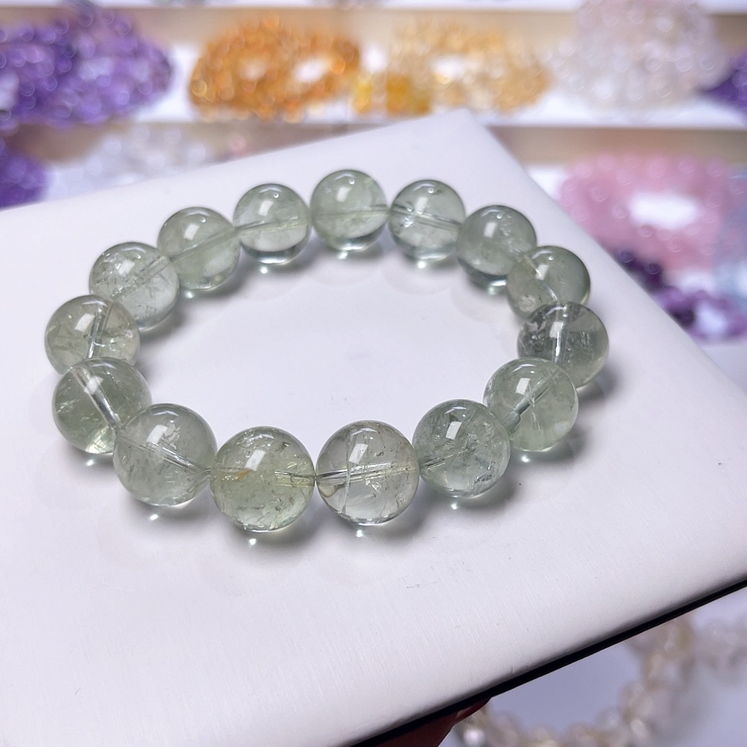 水晶手串未镶嵌黛**琼天然水晶13mm