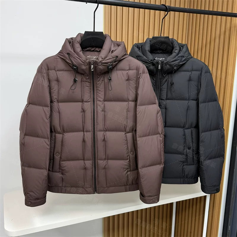 冬季男士可脱卸帽短款白鸭绒加厚保暖时尚休闲新款82552