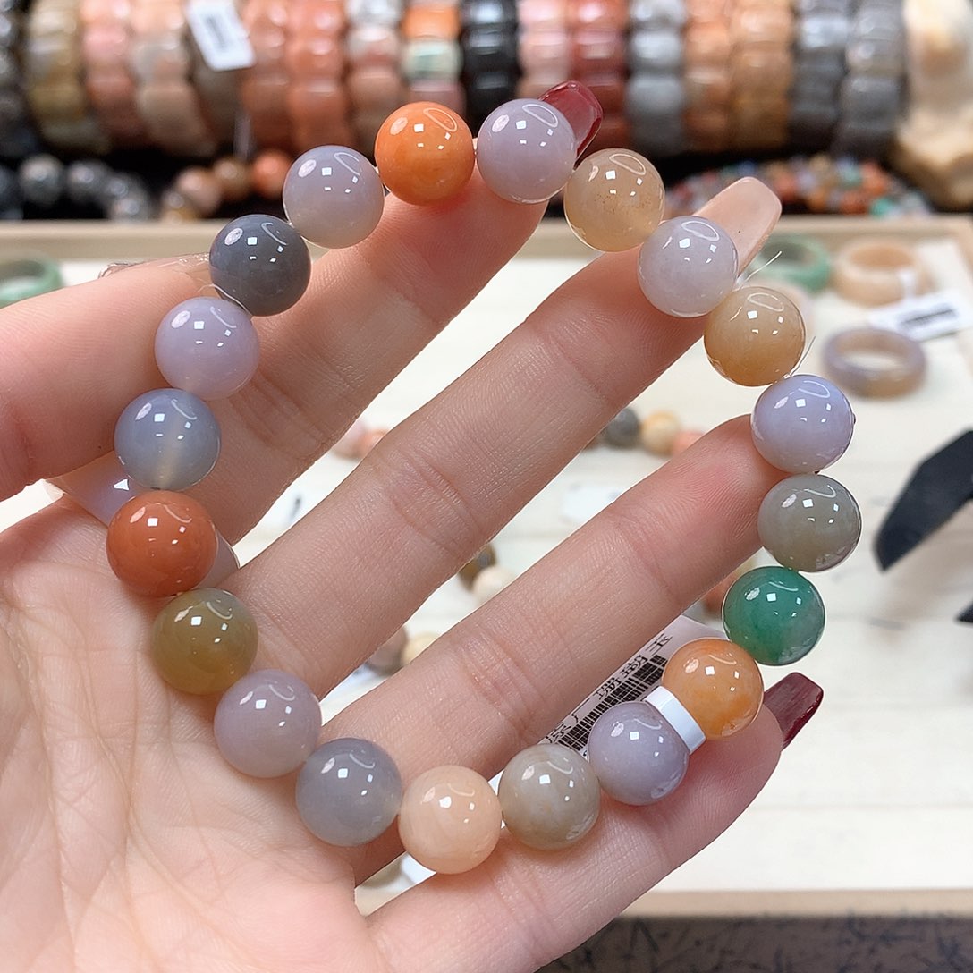 硅化珊瑚（珊瑚玉）手链未镶嵌清****洛631