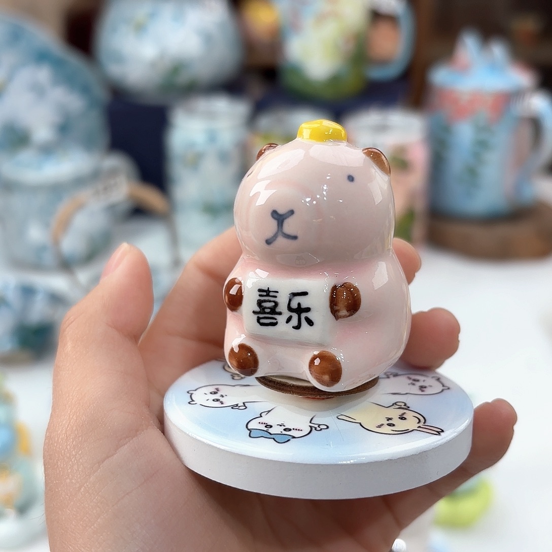 景德镇手绘高温釉下彩陶瓷茶具