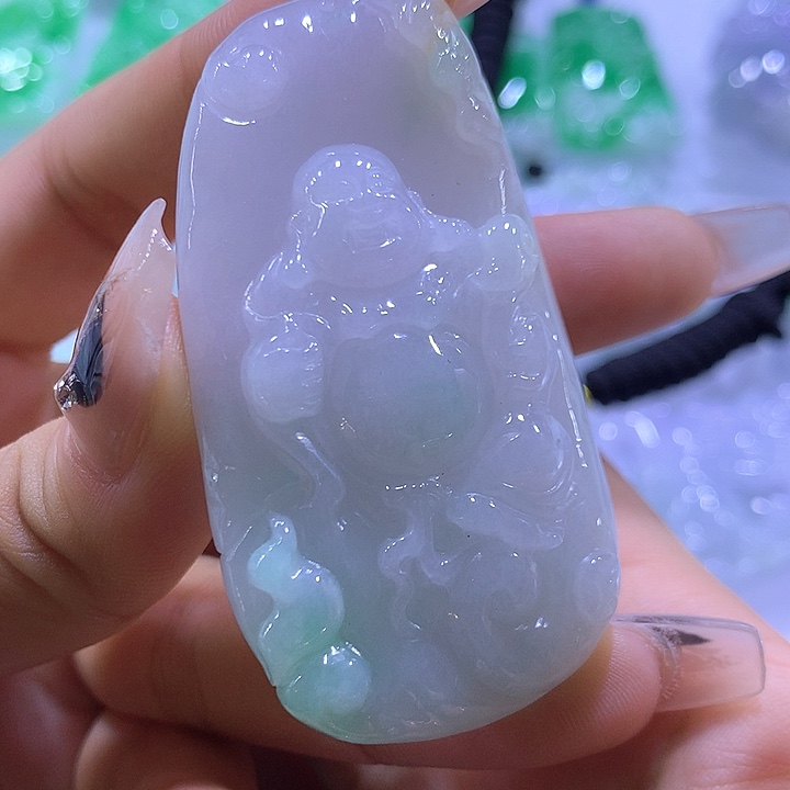 颈饰未镶嵌翡翠天然翡翠A货吊坠