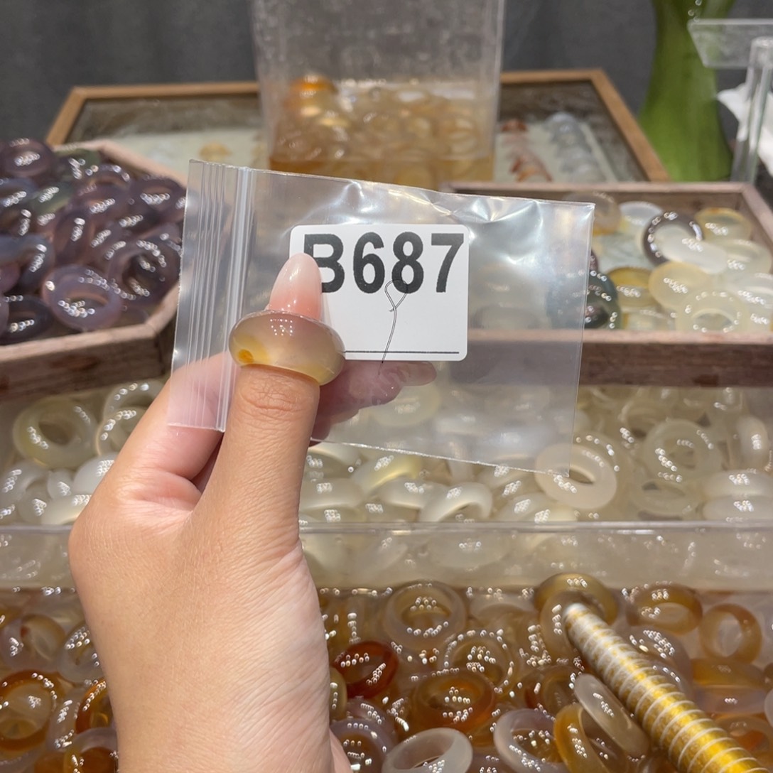 玛瑙/玉髓未镶嵌戒指687