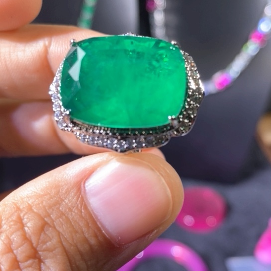 红宝石戒指银S925镶嵌