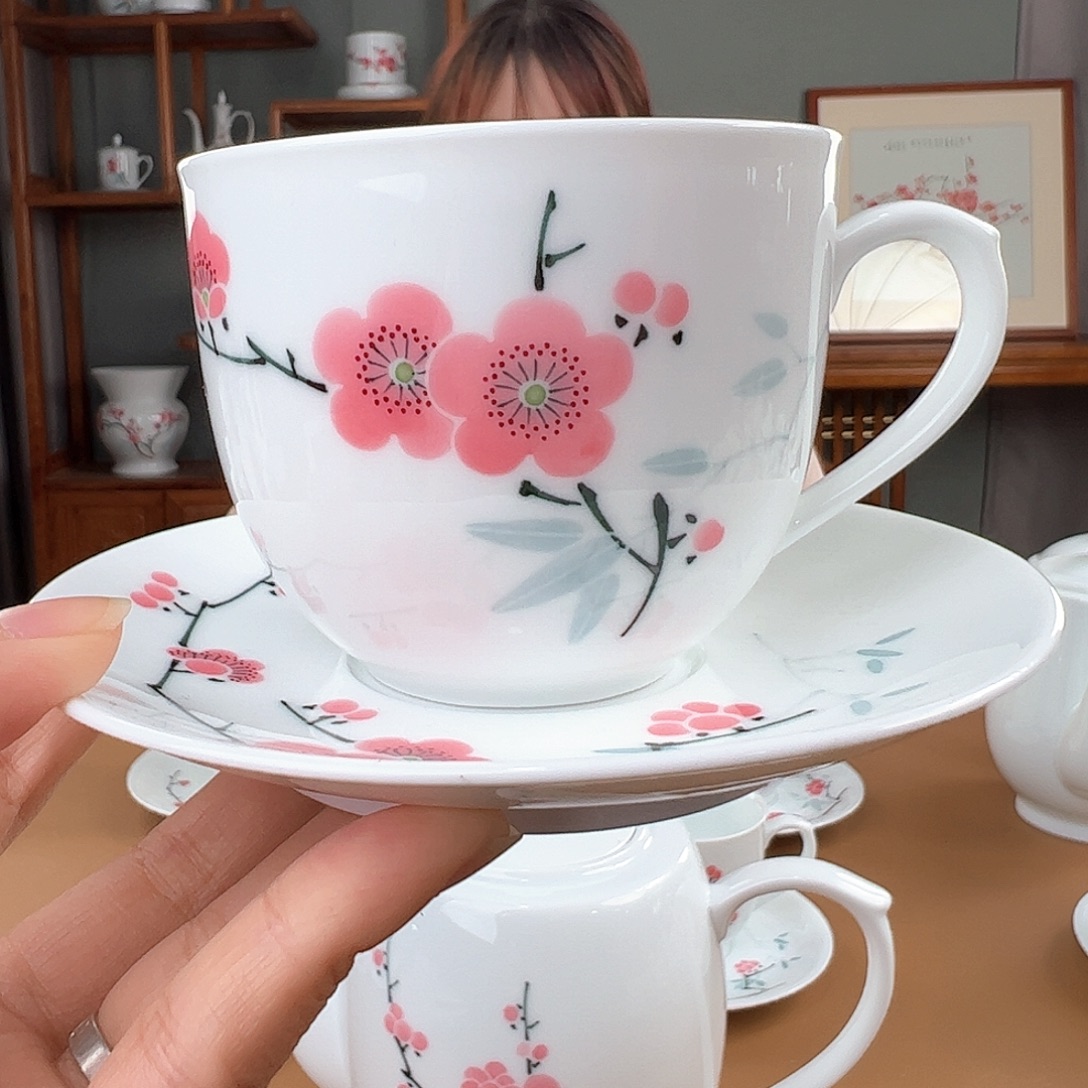 纪念版 翠竹红梅咖啡杯碟