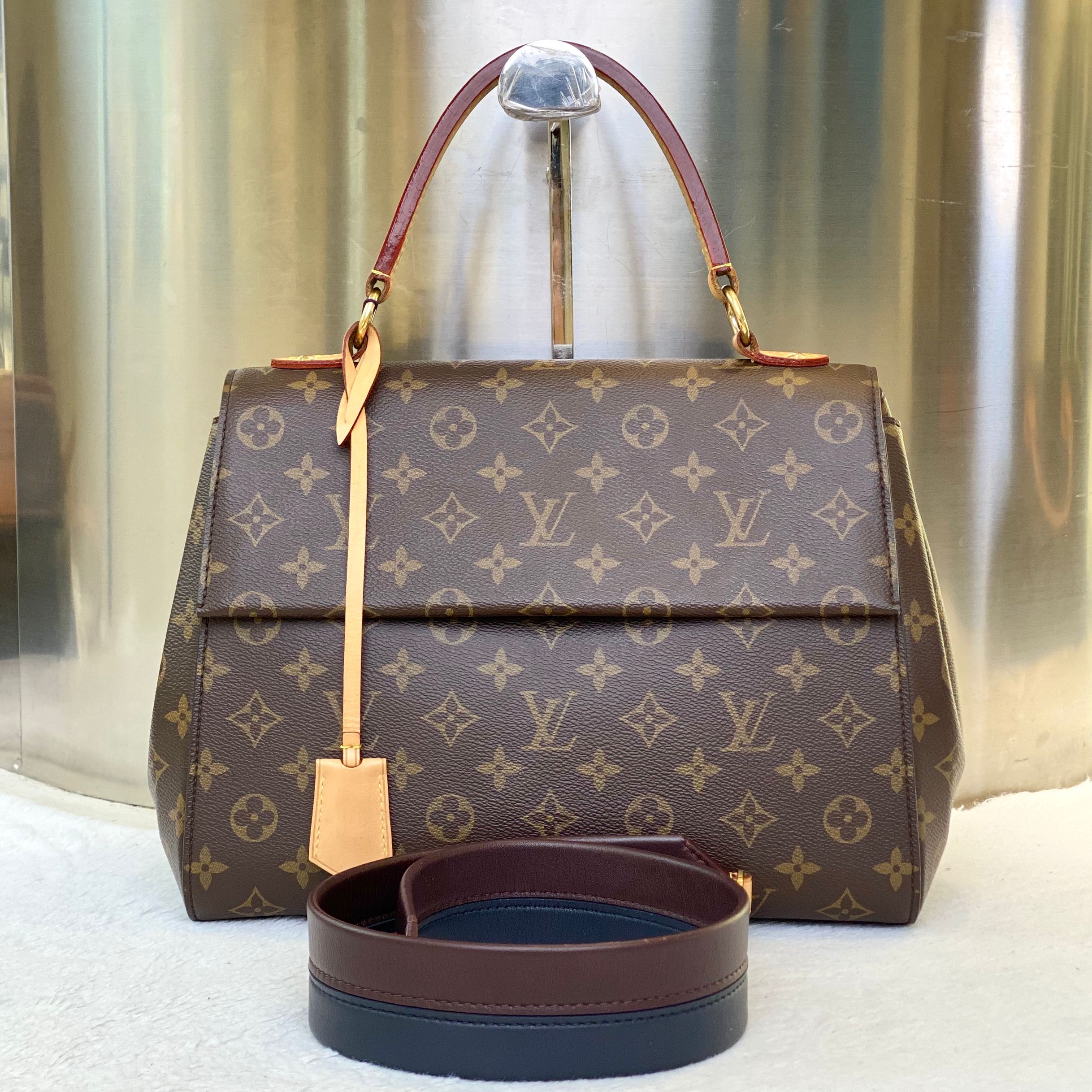 99新 LouisVuitton/路易威登 爱马98新克鲁尼中号cluny单肩包3972
