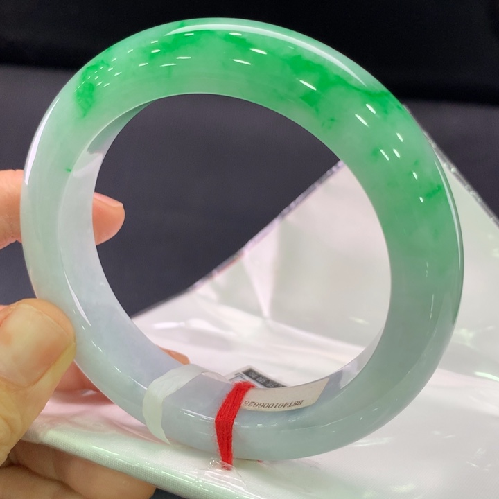 翡翠未镶嵌手镯正圈58-59