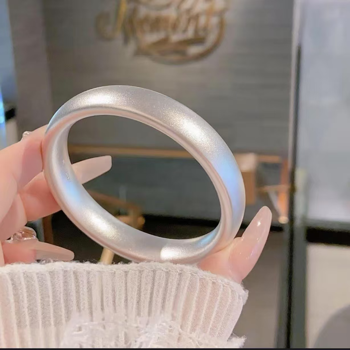 足银手镯 足银银制品 足银999手工轮胎银镯（手工款不支持退货）