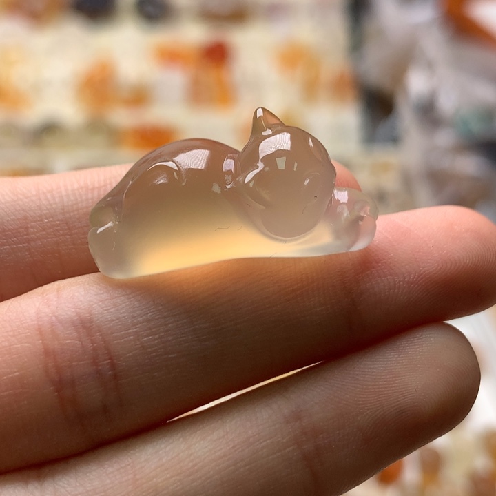 玛瑙/玉髓未镶嵌玛瑙趴趴猫1