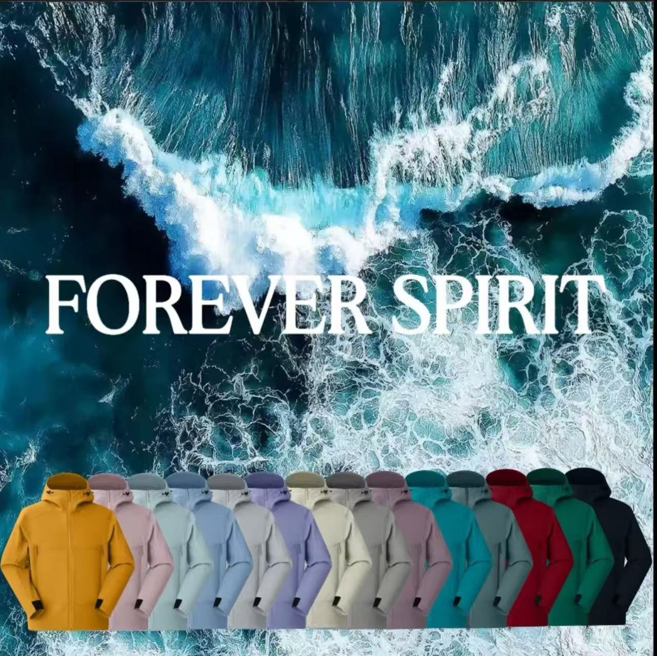 『FOREVER SPIRIT恒境』男女同款运动连帽加绒冲锋软壳外套