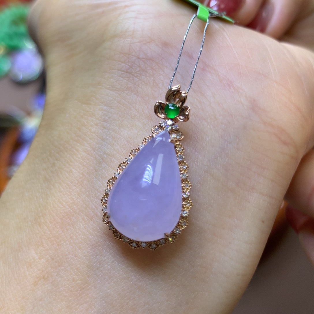 【闪购商品】翡翠18K金镶嵌颈饰翡翠