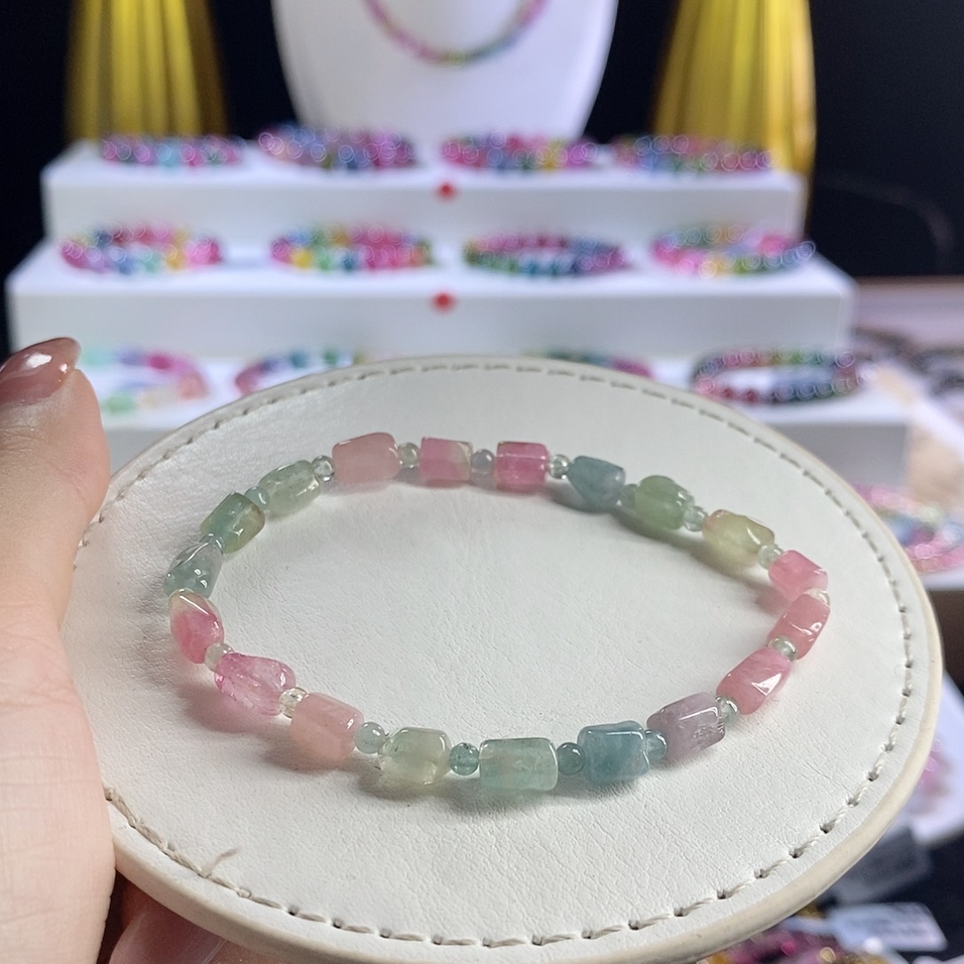 未镶嵌手链碧玺方糖