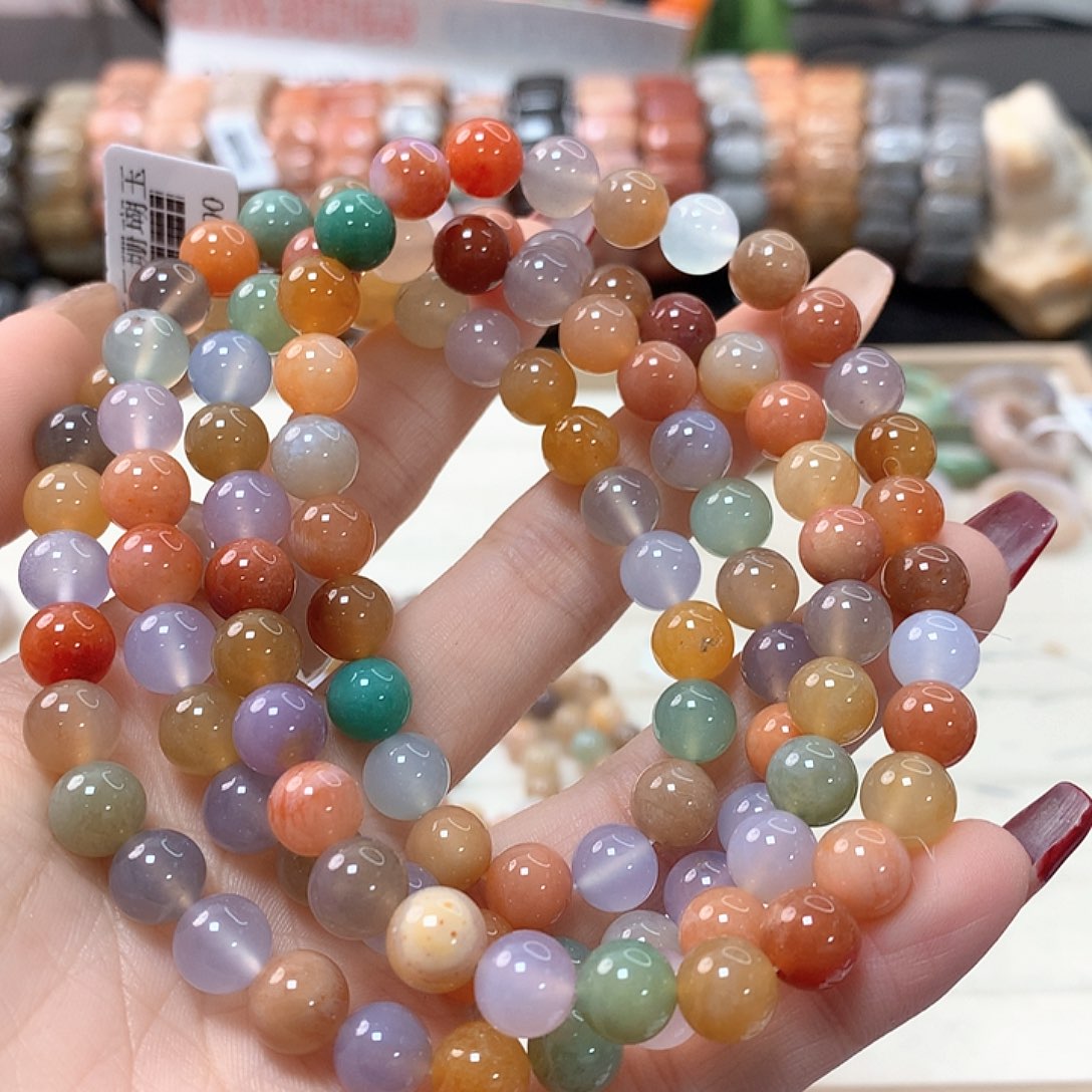 硅化珊瑚（珊瑚玉）手链未镶嵌马*头421