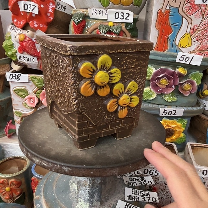 粗陶材质多肉花盆