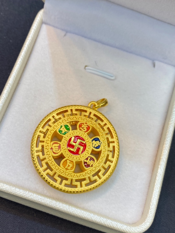 足金999罗盘吊坠