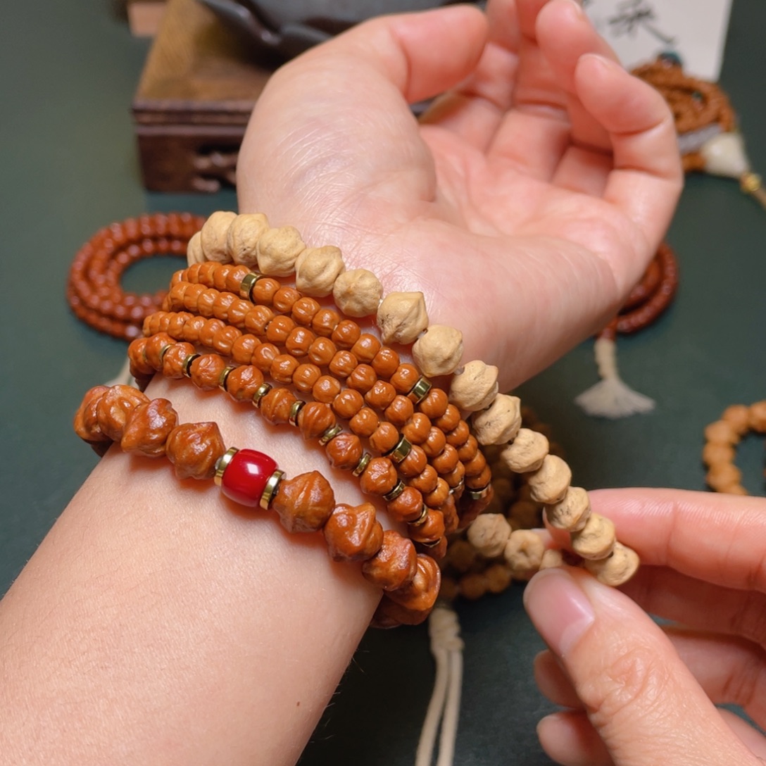 吊坠柏香籽/百香籽白牙单圈