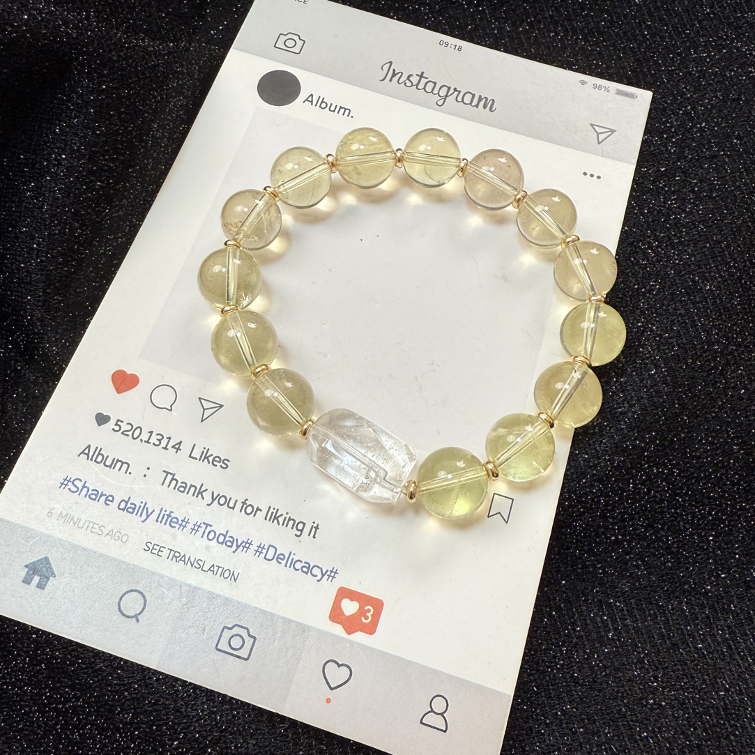 【悠山山珠宝】Y251柠檬黄水晶