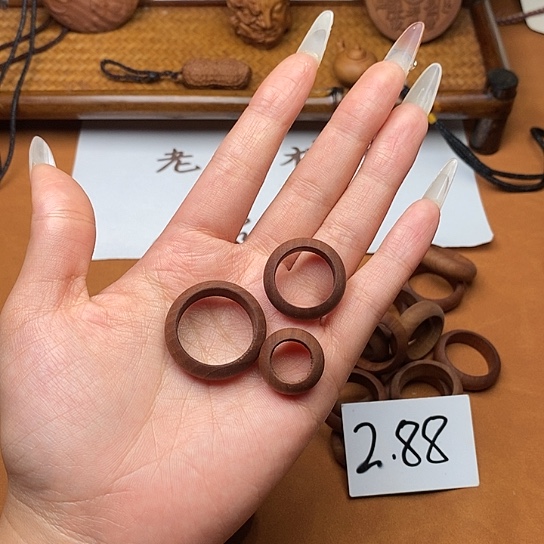 檀香木手串/手链戒指三件套（瑕疵）