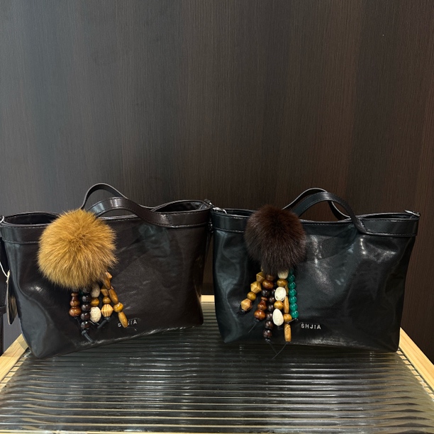 通勤软皮包风托特包斜挎包复古手提包包黑色轻奢风轻奢单肩款567