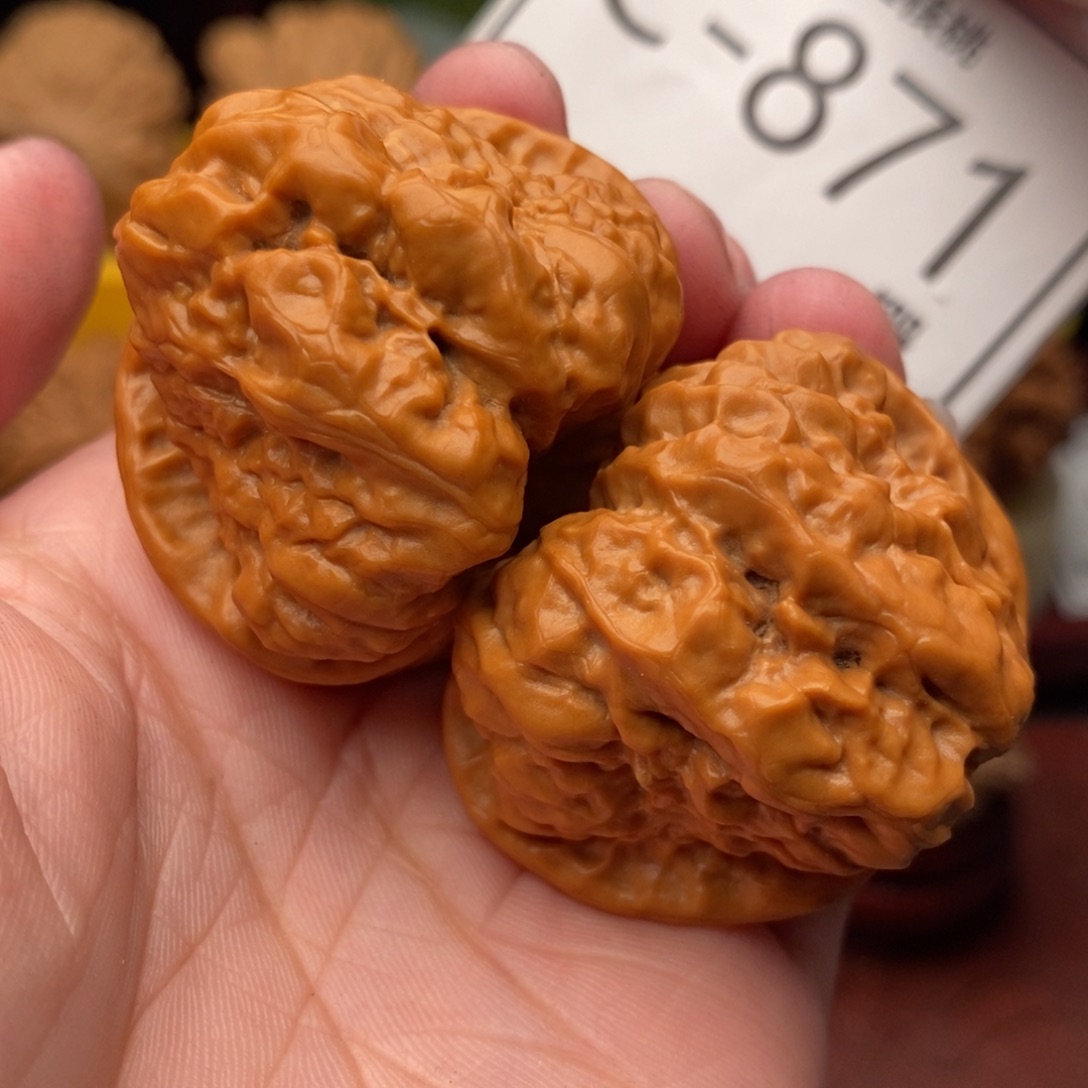 文玩核桃把件开背蛙40