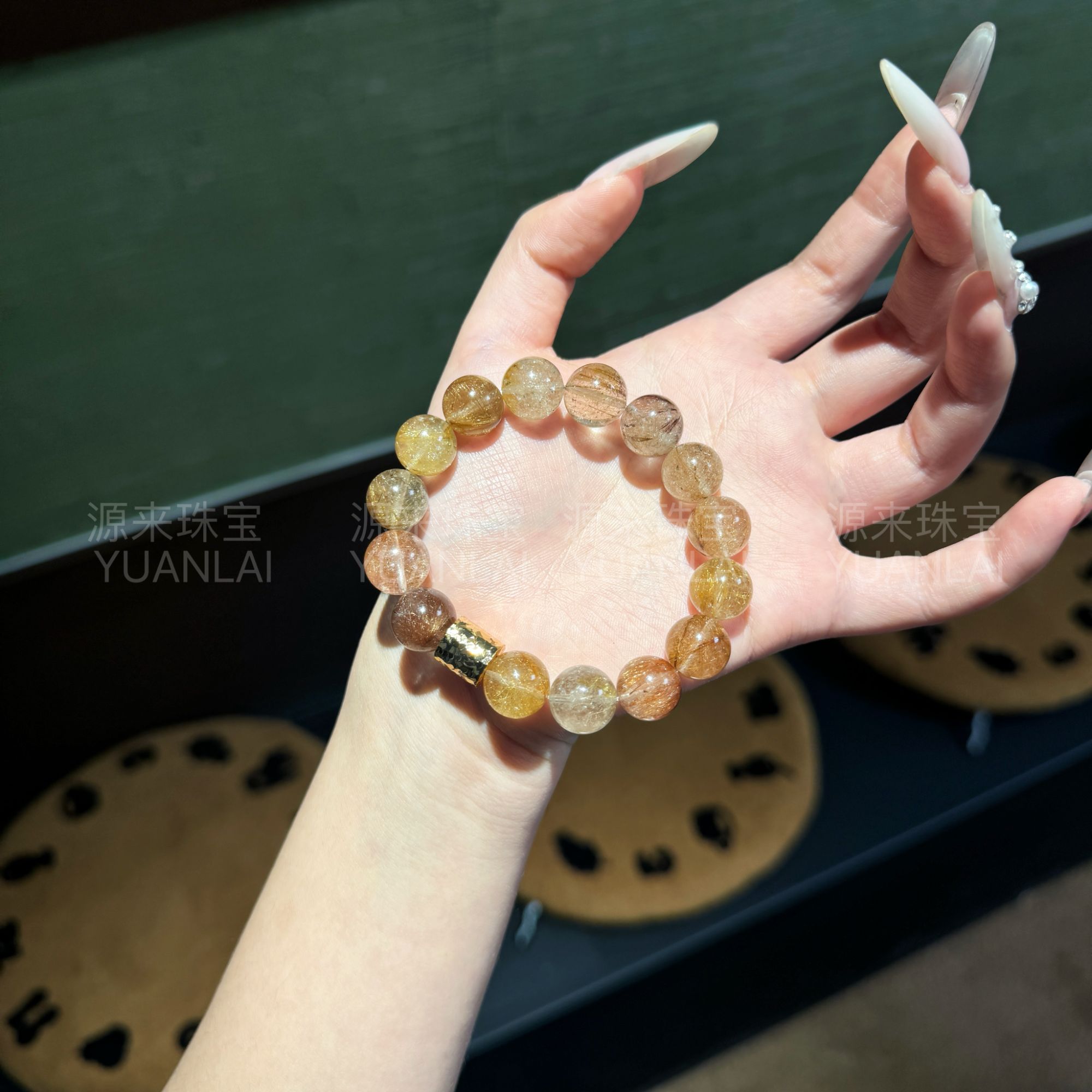 *曦光缀梦*发晶手串YL3080