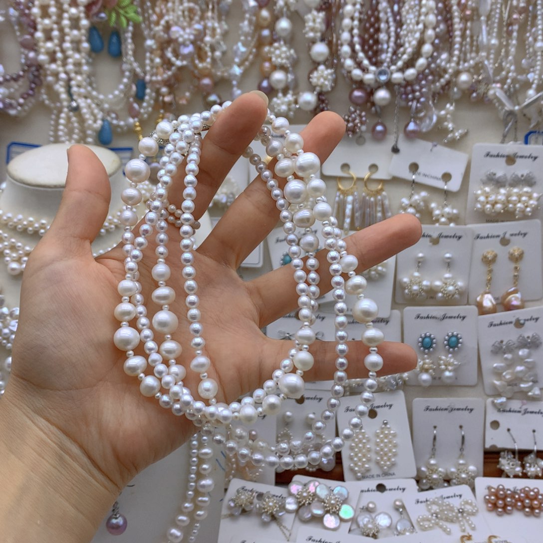 懵***懂合金淡水珍珠项链耳饰