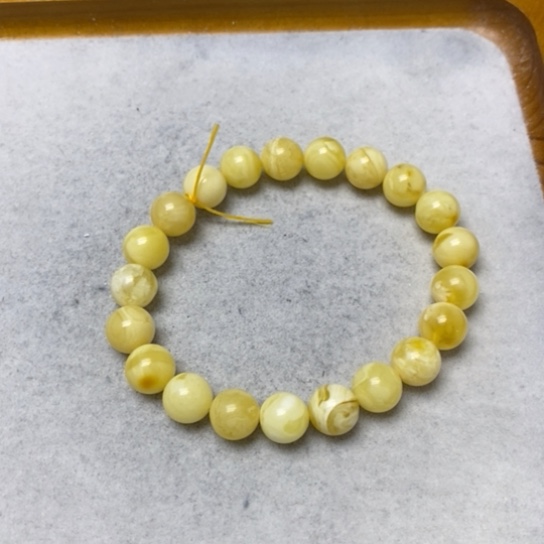 蜜蜡裸石未镶嵌手串