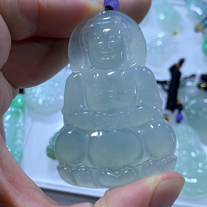 翡翠颈饰未镶嵌天然翡翠A货吊坠