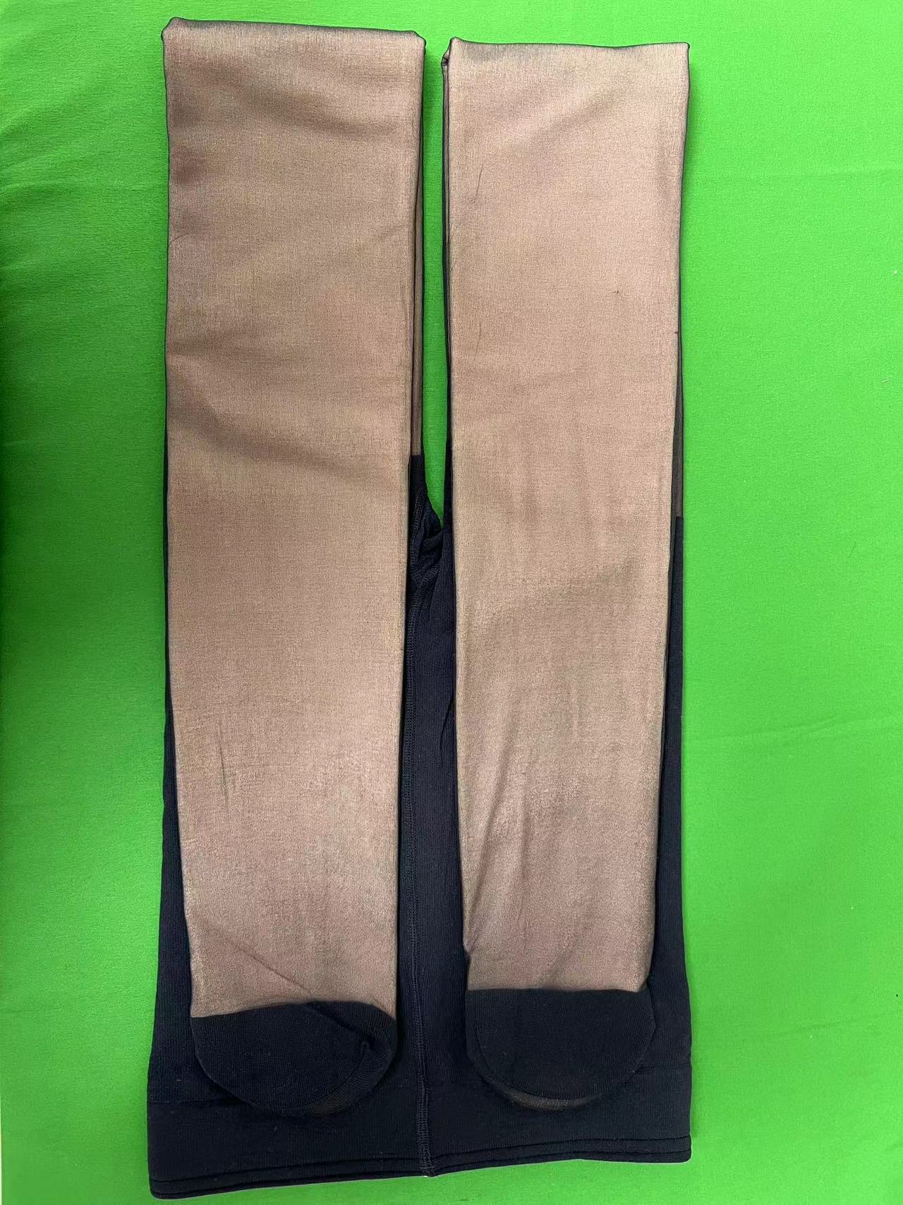 春季塑形高弹冬季女条纹植绒秋季长筒厚款丝袜