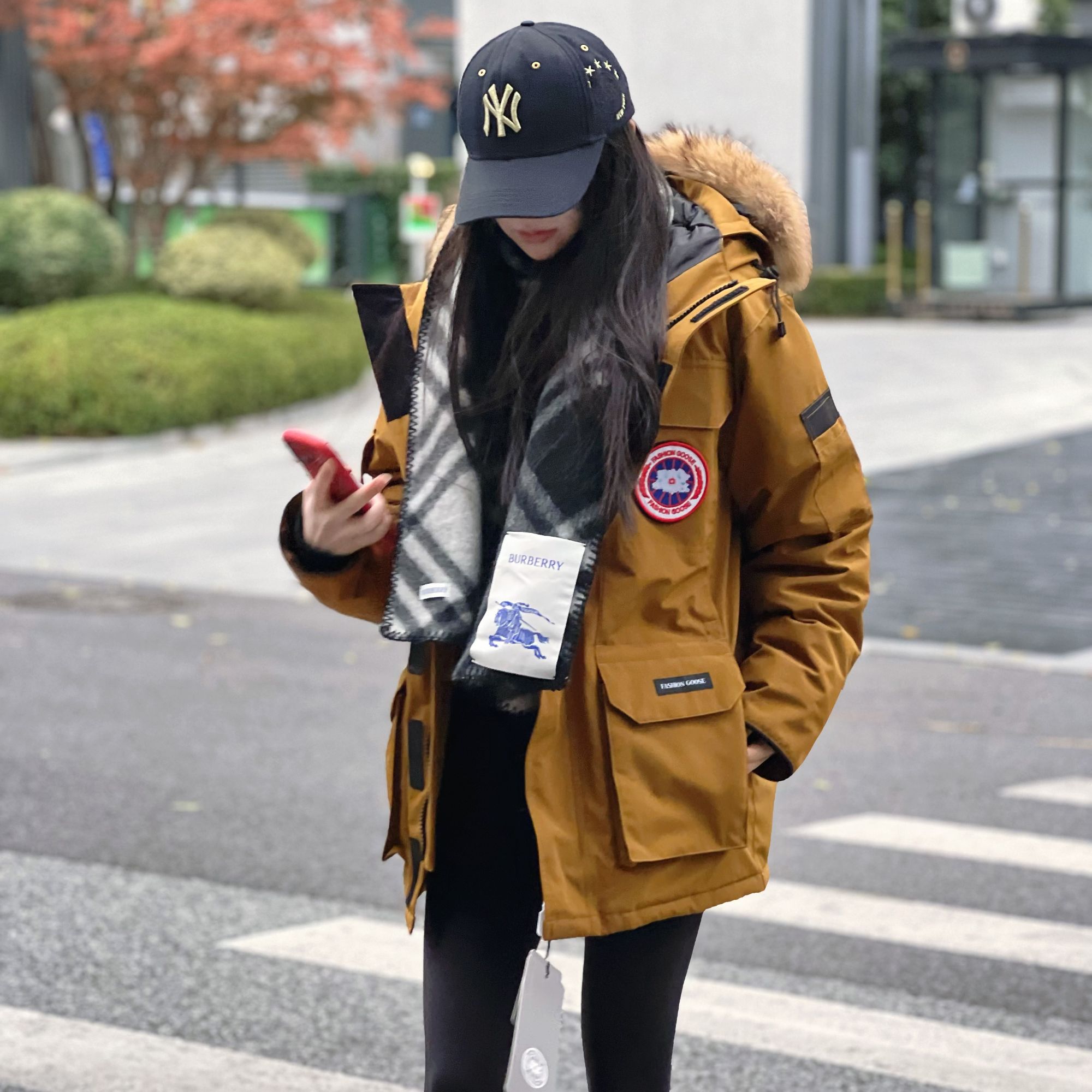 Fashion Goose升级款 08远征情侣羽绒服男女中长款宽松派克服洋气