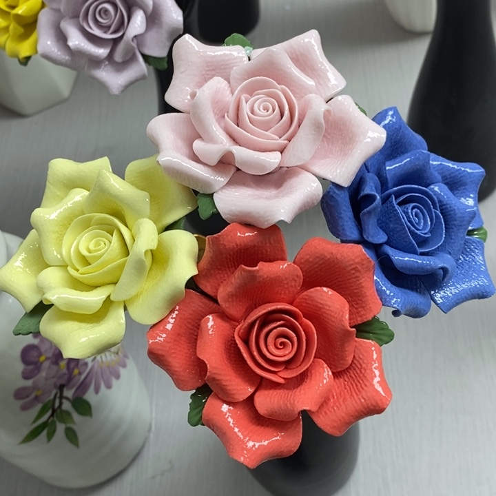 陶瓷陶瓷材料4朵组合