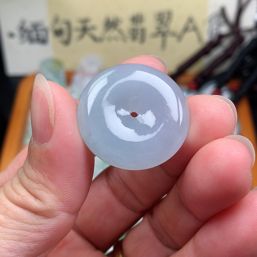 翡翠裸石缅甸天然A货翡翠冰种平安扣