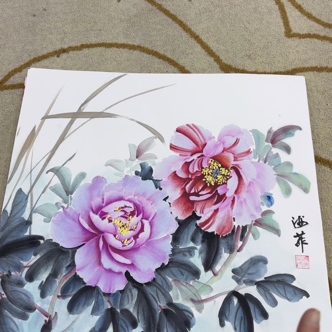 国画曹海飞斗方李欣主播