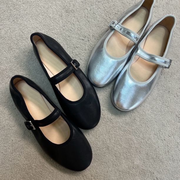 平底玛丽珍民族舞圆头一字带单鞋