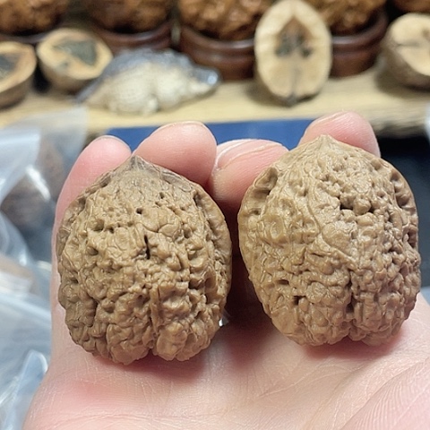 文玩核桃把件爆米花带彩39