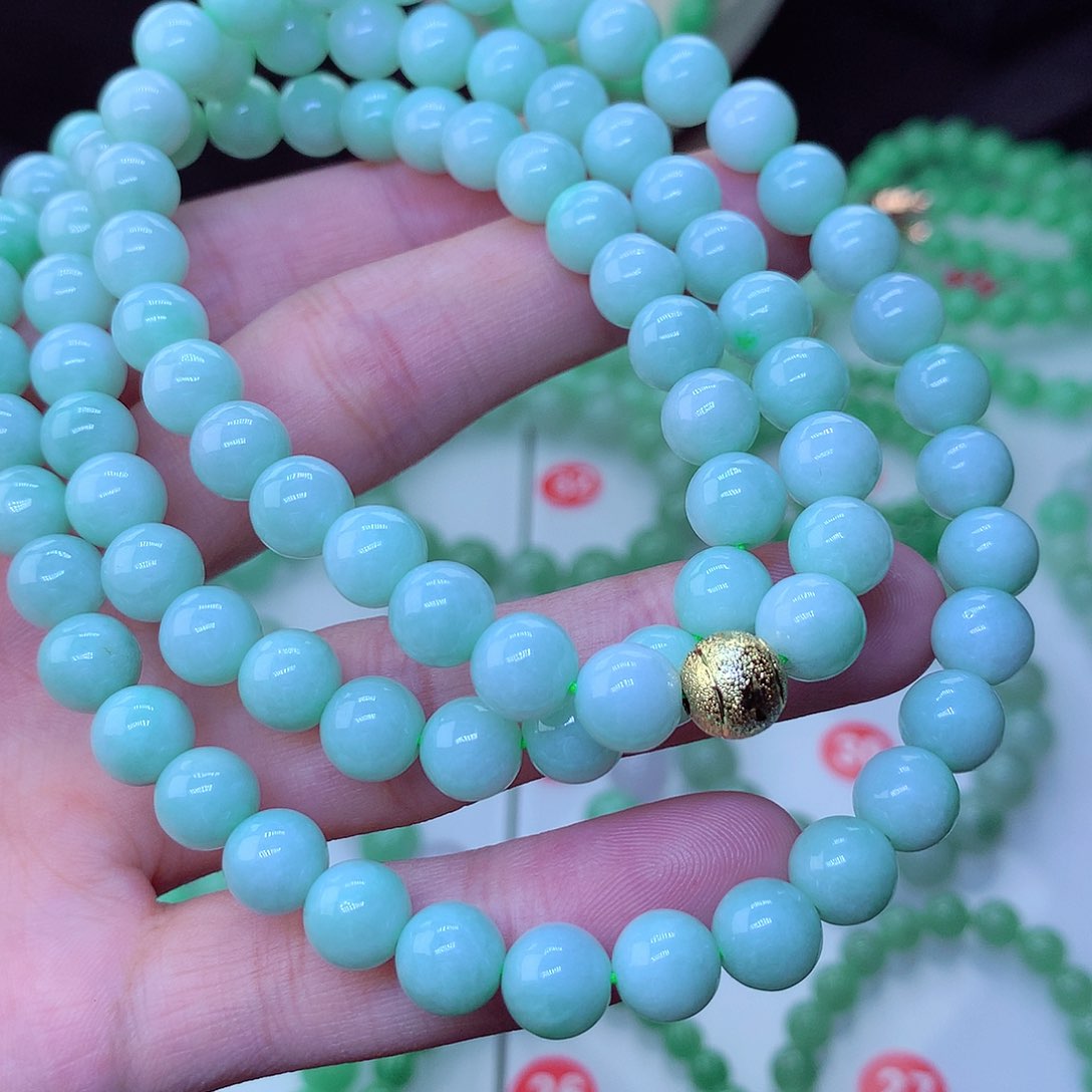 翡翠毛衣链未镶嵌