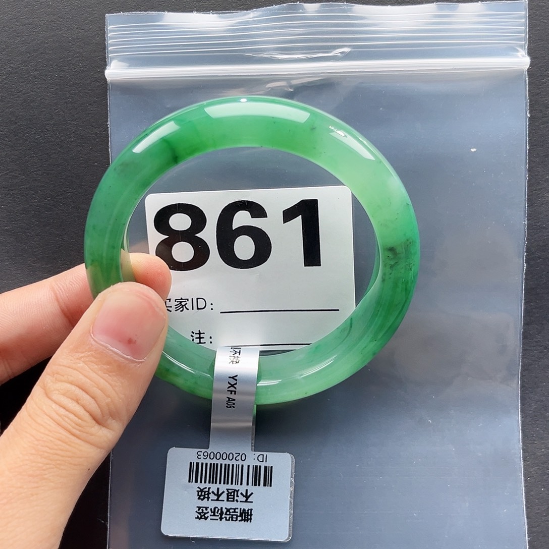 未镶嵌手镯石英质玉（非洲翠）56圈口861