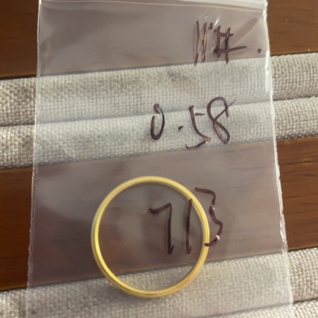 克重0.58 11号 碎冰冰戒指 足金999