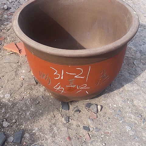 红陶中国宜兴紫砂花盆，