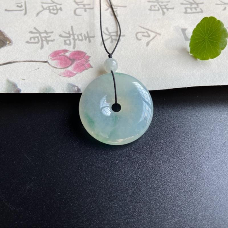 缅甸翡翠吊坠《平安圆满》D140