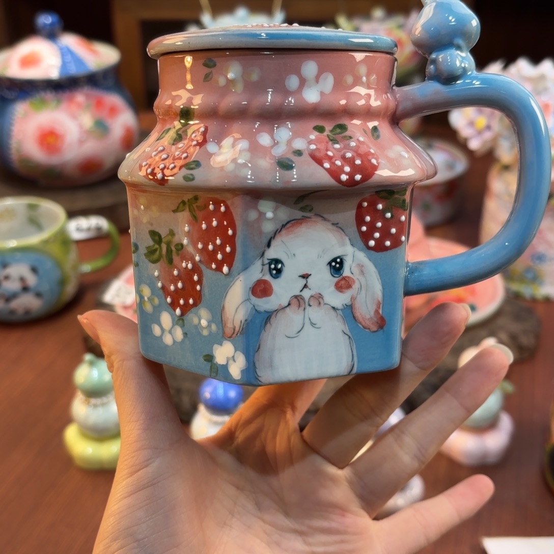 景德镇手绘高温釉下彩陶瓷茶具