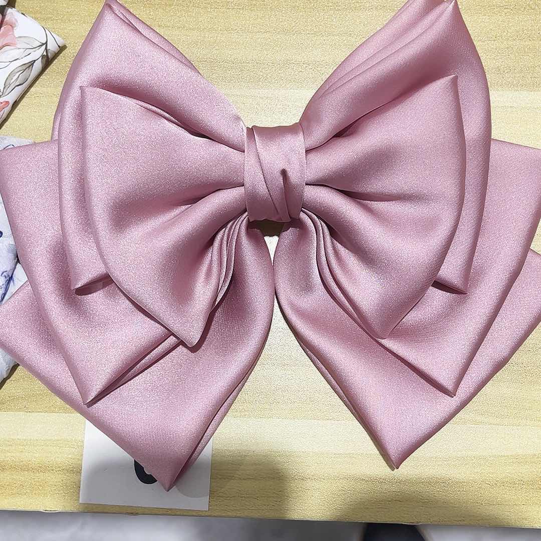 皮质铁合金蝴蝶结发夹